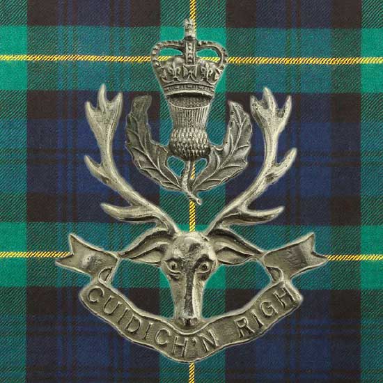 The Highlanders (Seaforth, Gordons and Camerons) Cap Badge and Tartan